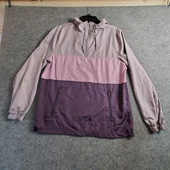 Zine Jackets & Blazers - Zine Pink Pullover Windbreaker 1/4 Zip Jacket Women M Outdoor Water Resistant